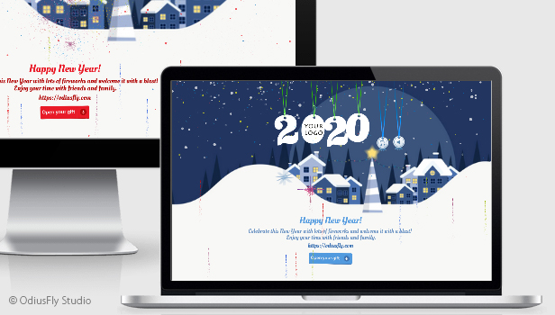 Merry Christmas & Happy New Year Card v3